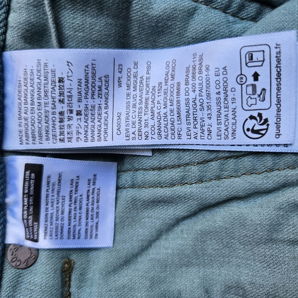 levis baggy strong mens jeans fabric enhanced durability blue green 32x32 - Picture 8 of 8